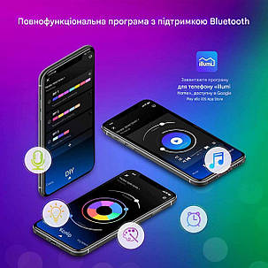 Світлодіодна стрічка Mexllex 30M, світлодіодна стрічка RGB із синхронізацією кольорів і пультом дистанційного керування, фото 3