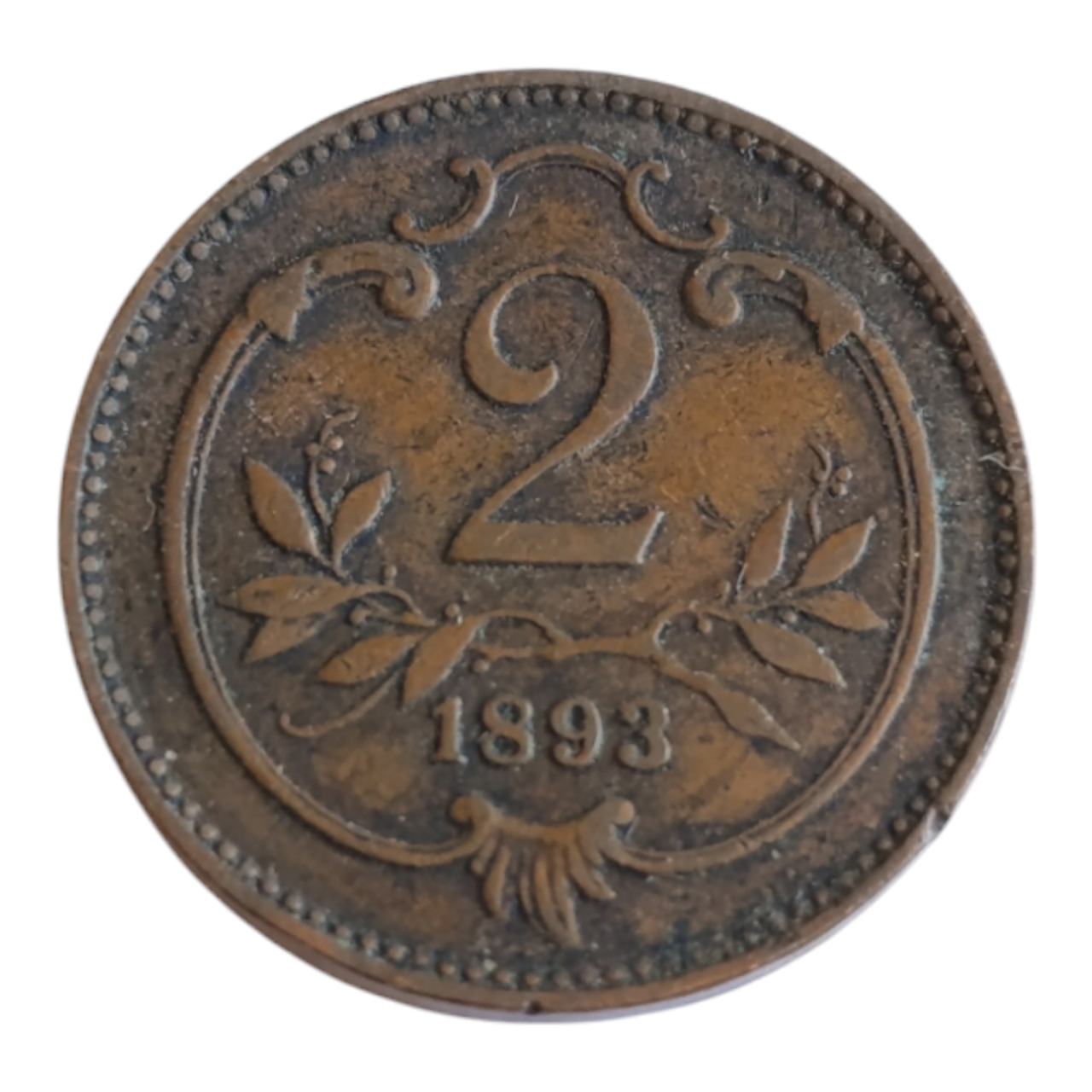 Австрія 2 гелера, 1893