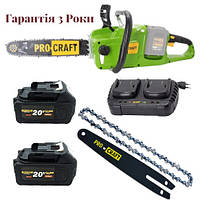 Аккумуляторная пила Германия Procraft PCA-40+2АКБ 4А/г+зарядка