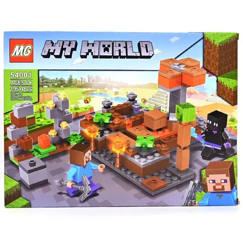Дитячий блочний конструктор Майнкрафт Minecraft My world 54001 195 деталей Kt