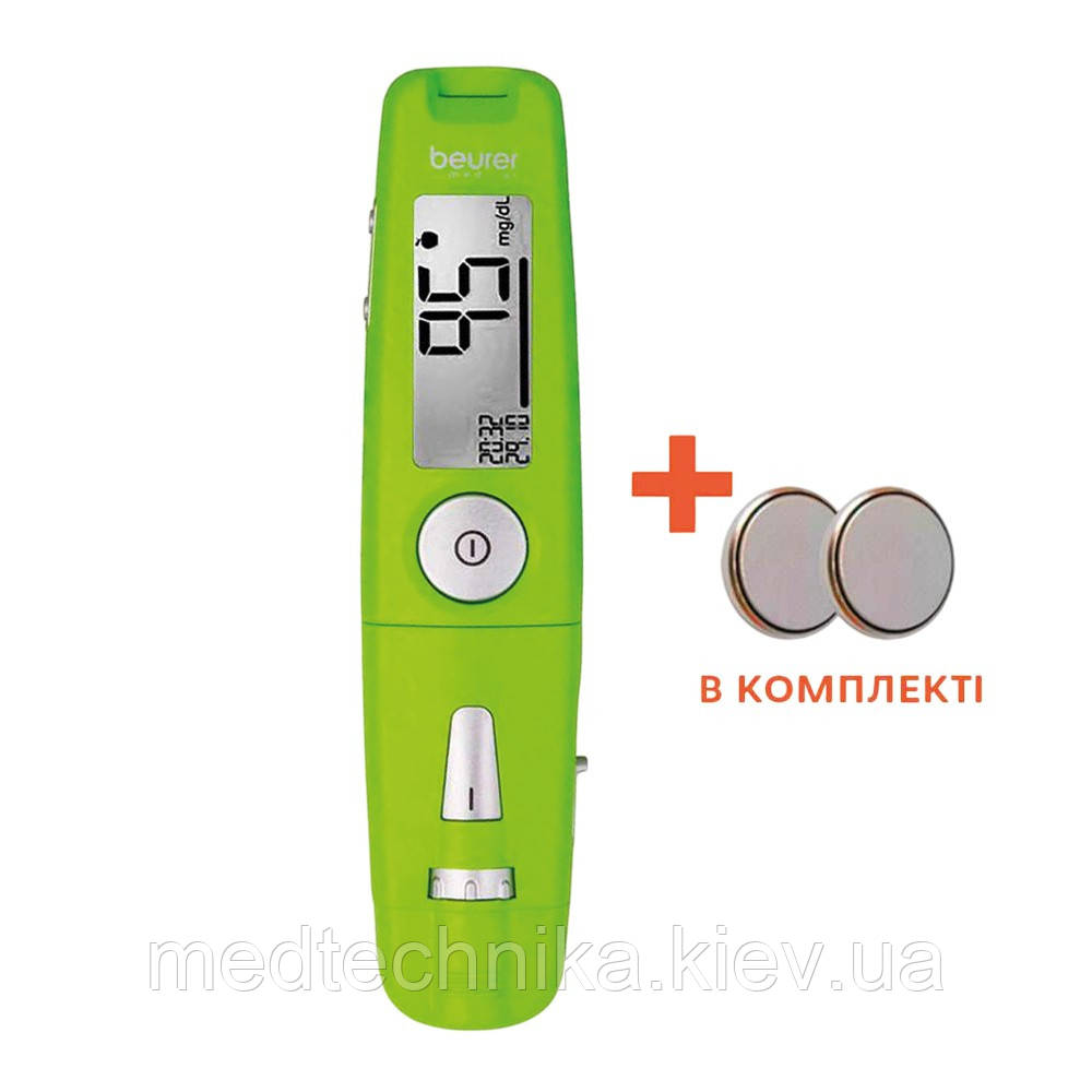 АКЦІЯ! Глюкометр Beurer 3 в 1 GL 50 з USB, зелений (без тест-смужок)
