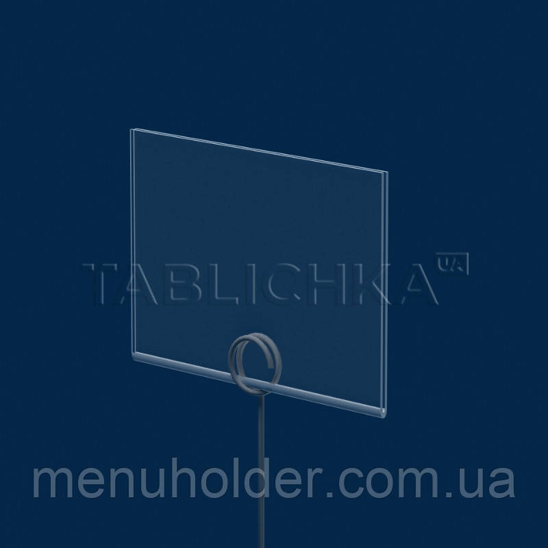 Цінник на голці 60х40 мм, ПЕТ 0,7 мм, (10 шт.)