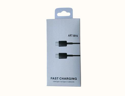 Кабель Type-C - Type-C, 25W, Black Edition, 3A, фото 1
