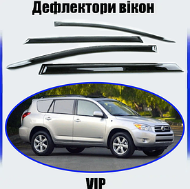 Дефлектори вікон, вітровики Toyota RAV 4 III 2005-2013 (скотч) довга база VIP