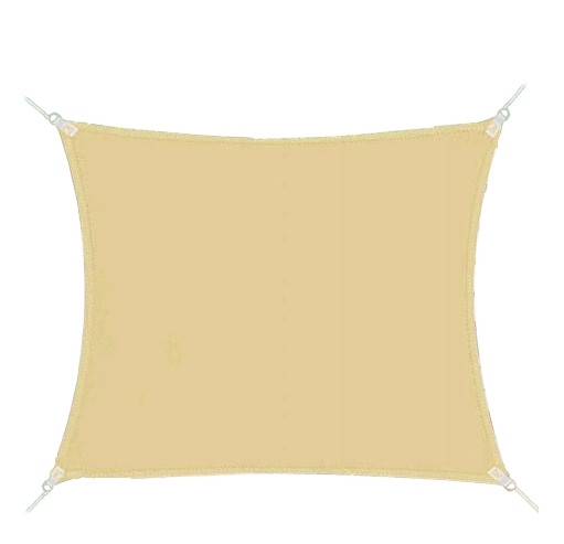 Тіньовий тент-вітрило від сонця квадратний 5х5м Сітка (Молочний)