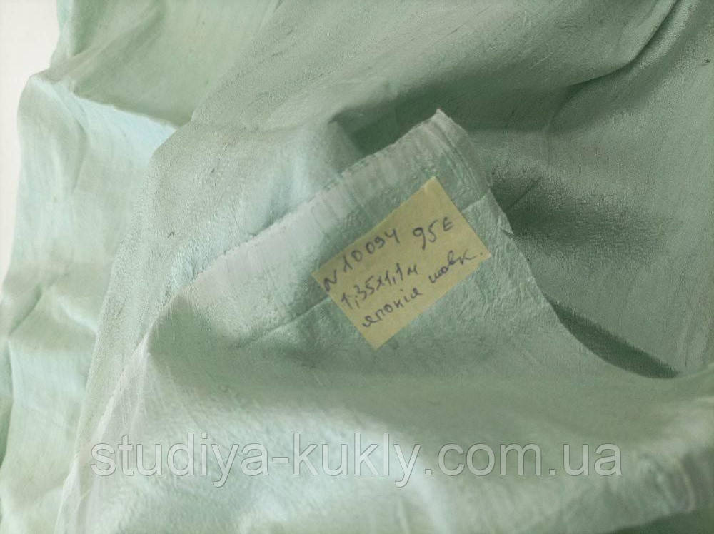 №18 Відріз антикварний. Відтінок – м'ята. Японія #10096, 0.64*0,54 м
