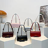 Жіноча сумка 10490 багет чорна, фото 6