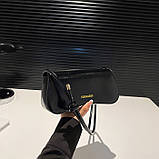 Жіноча сумка 10490 багет чорна, фото 3