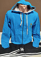 Дитячий спортивний костюм "Поло" для хлопчика підлітка Turkey Туреччина на 12-18 років двійка кофта із штанами блакитний