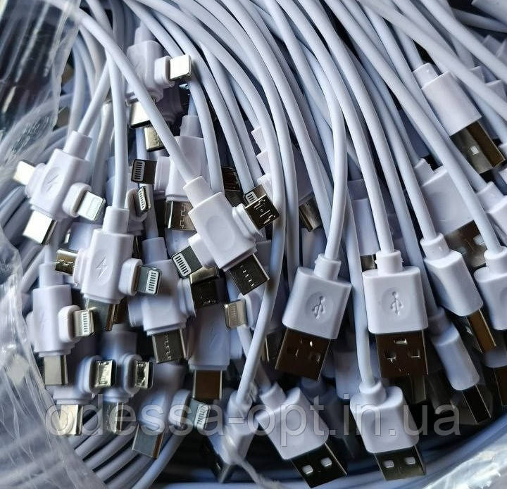 Кабель FAST CHARGE 3в1 (Type-C, Lightning, microUSB) хрестовина