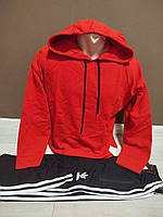 Чоловічий спортивний костюм "Червоний" Туреччина Turkey двійка худі та штани 46-52 розміри червоний
