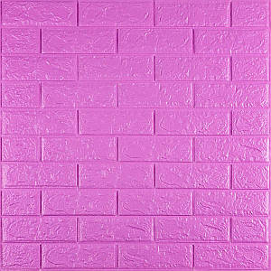 3D панель самоклеюча 700х770х5мм цегла Пурпурна (14-5) SW-00001334