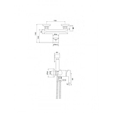 Змішувач для душу GAPPO G2003-6, з гігієнічною лійкою, чорний/хром, фото 2
