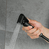 Змішувач для душу GAPPO G2003-6, з гігієнічною лійкою, чорний/хром, фото 4