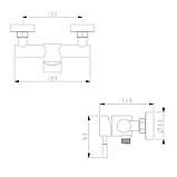 Змішувач для душу WEZER EKO5-01, нержавіюча сталь, фото 4