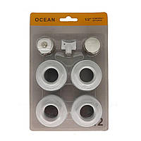 Футорки OCEAN 1/2", 15мм х 1", 25мм, 40 набор