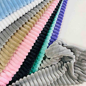 Плюшева тканина Stripes для пледиків 100*80