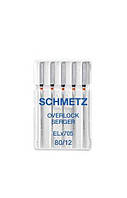 Голки Schmetz Overlock ELX705 № 80 (уп. 5 шт.)