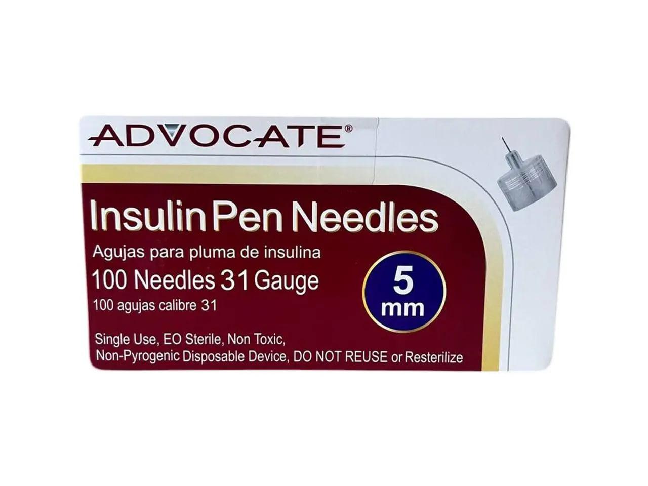 Голки інсулінові Адвокат ADVOCATE Pen Needles 31G/5мм ПОШТУЧНО