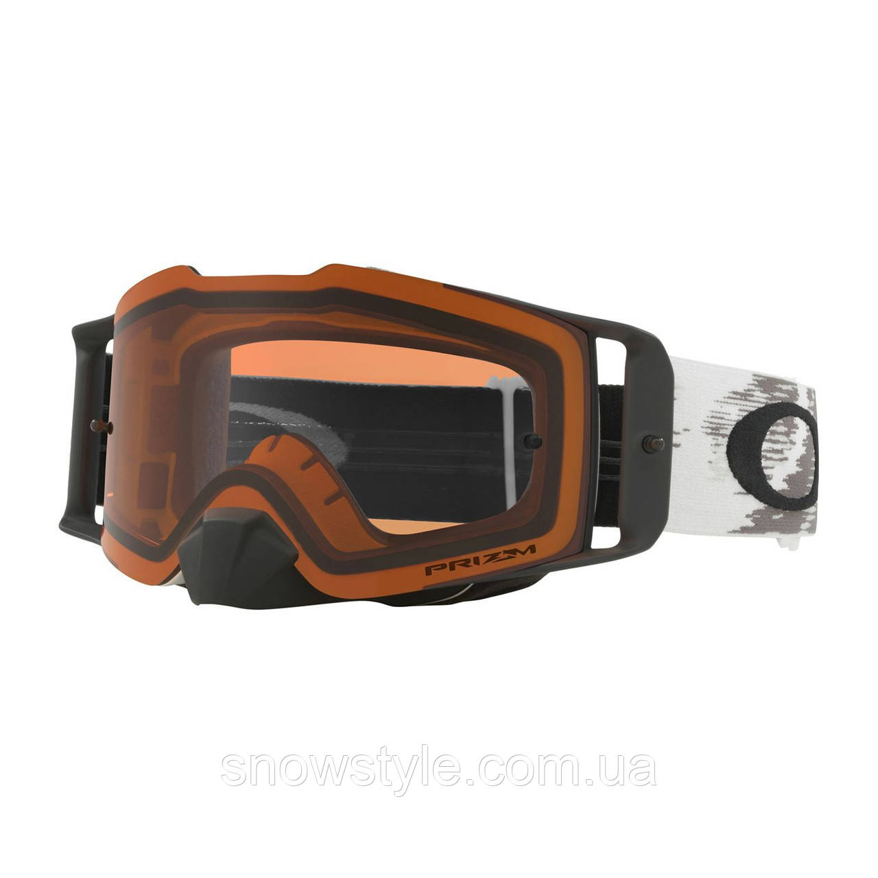 Маска мотоциклетна мотоокуляри Oakley Front Line MX Matte White Speed Лінза Prizm MX Bronze, фото 1