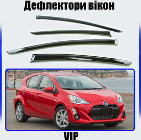 Дефлектори вікон, вітровики Toyota Prius C (NHP10) 2012-2019 (скотч) VIP