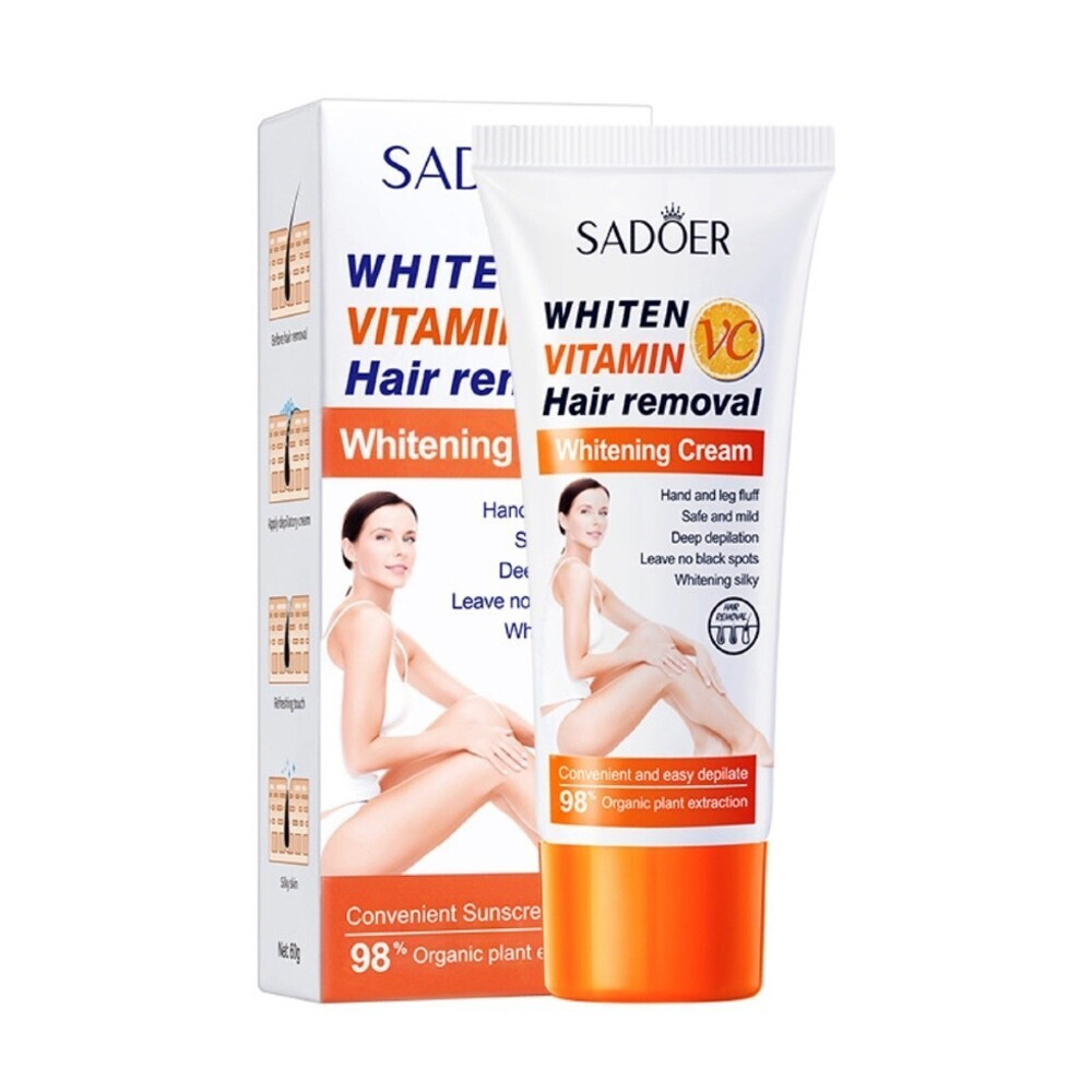 Крем для депіляції з вітаміном С Sadoer Hair Removal Whitening Cream 60г, фото 1