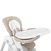 Carrello Toffee CRL-9502/3 стілець для годування — складаний, екошкіра, 5‑точкові ремені, регульована підніжка, колеса зі стопорам, фото 3