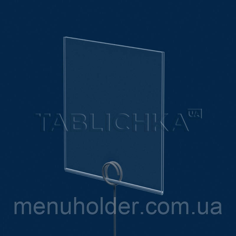 Цінник на голці 60х60 мм, ПЕТ 0,7 мм, (10 шт)