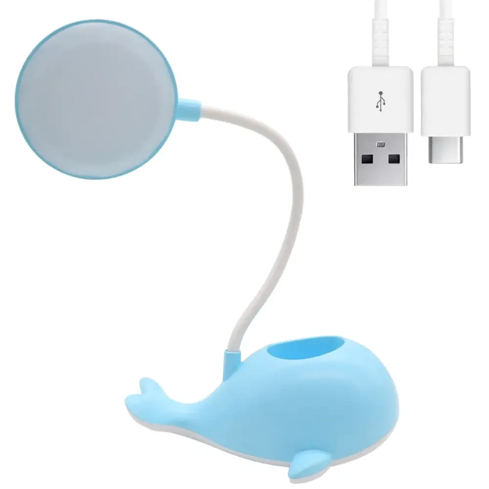Настільна лампа акумуляторна з підставкою під ручки 400 mAh, 2Вт, Блакитний / Лед лампа / Світлодіодна лампа, фото 1