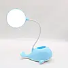 Настільна лампа акумуляторна з підставкою під ручки 400 mAh, 2Вт, Блакитний / Лед лампа / Світлодіодна лампа, фото 2