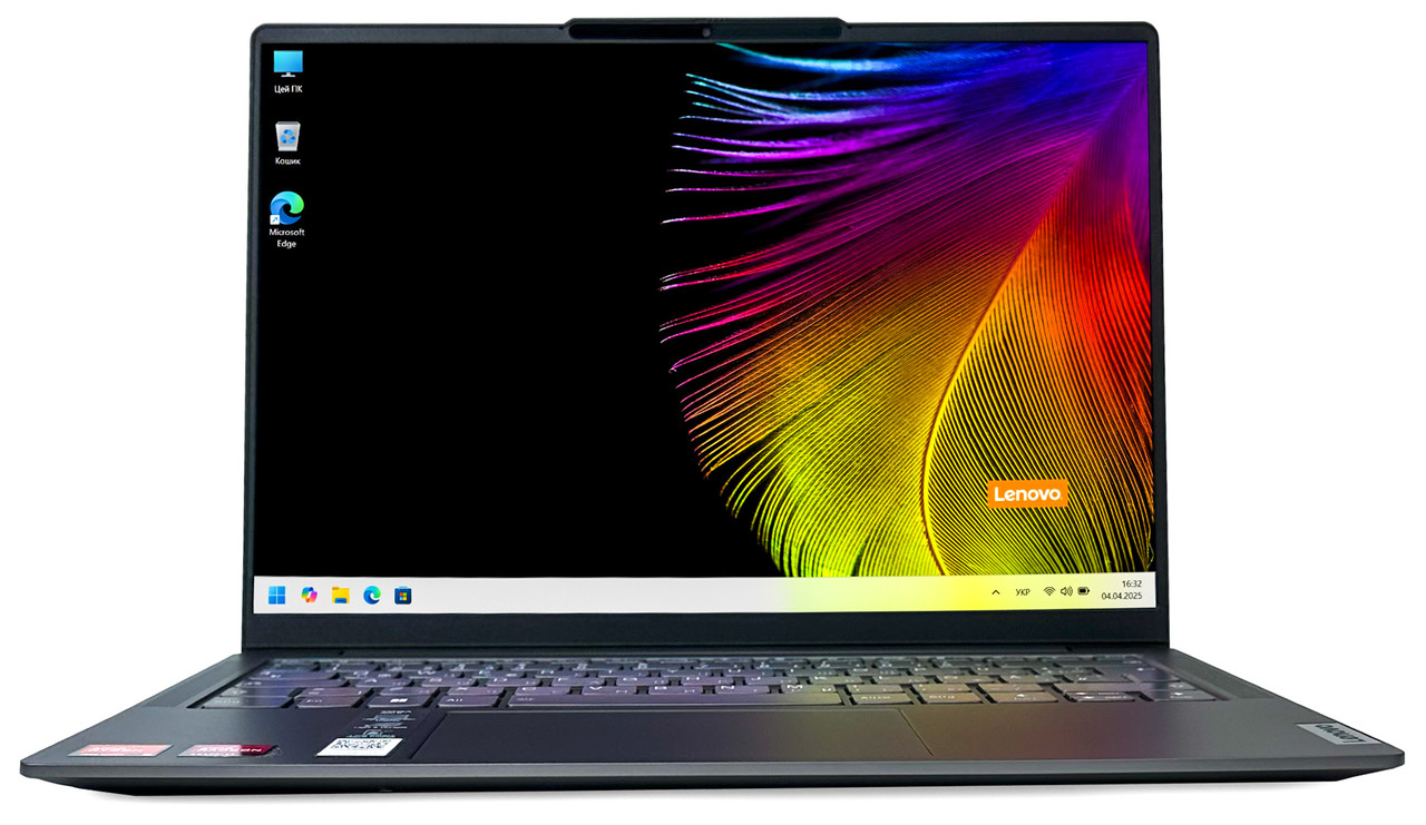 Ноутбук Lenovo Yoga Slim 6 14APU8: Ryzen 5 7540U / RAM 16 ГБ / SSD 1 ТБ / AMD Radeon™ Graphics / 14" OLED
