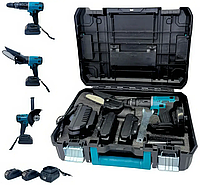 Комплект столярно-слюсарного інструменту Пила Болгарка Шуруповерт 36В, Універсальний набір інструменту