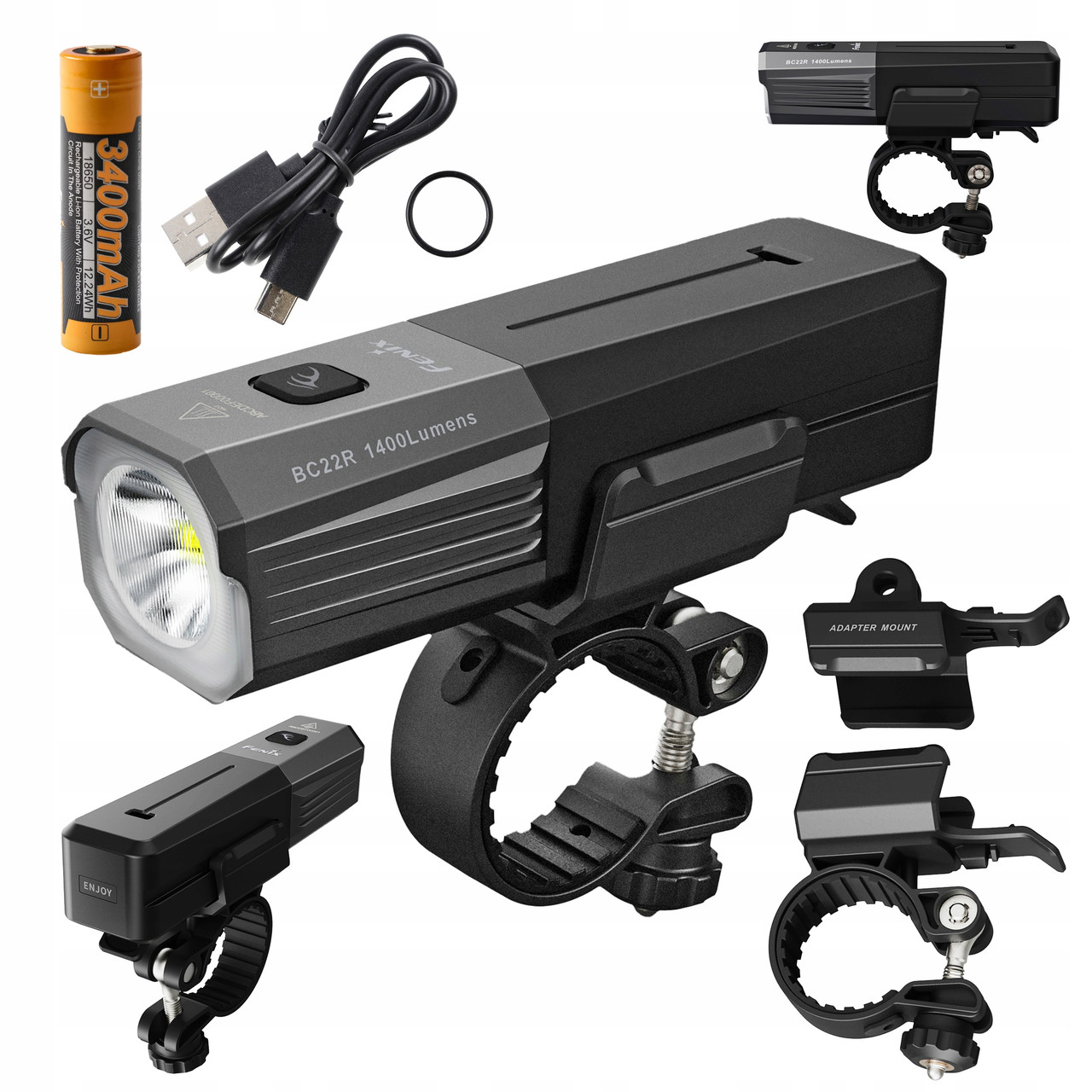 Велофара Fenix BC22R (1400LM, Luminus SST40, 3400mAh, USB-C, IP68)