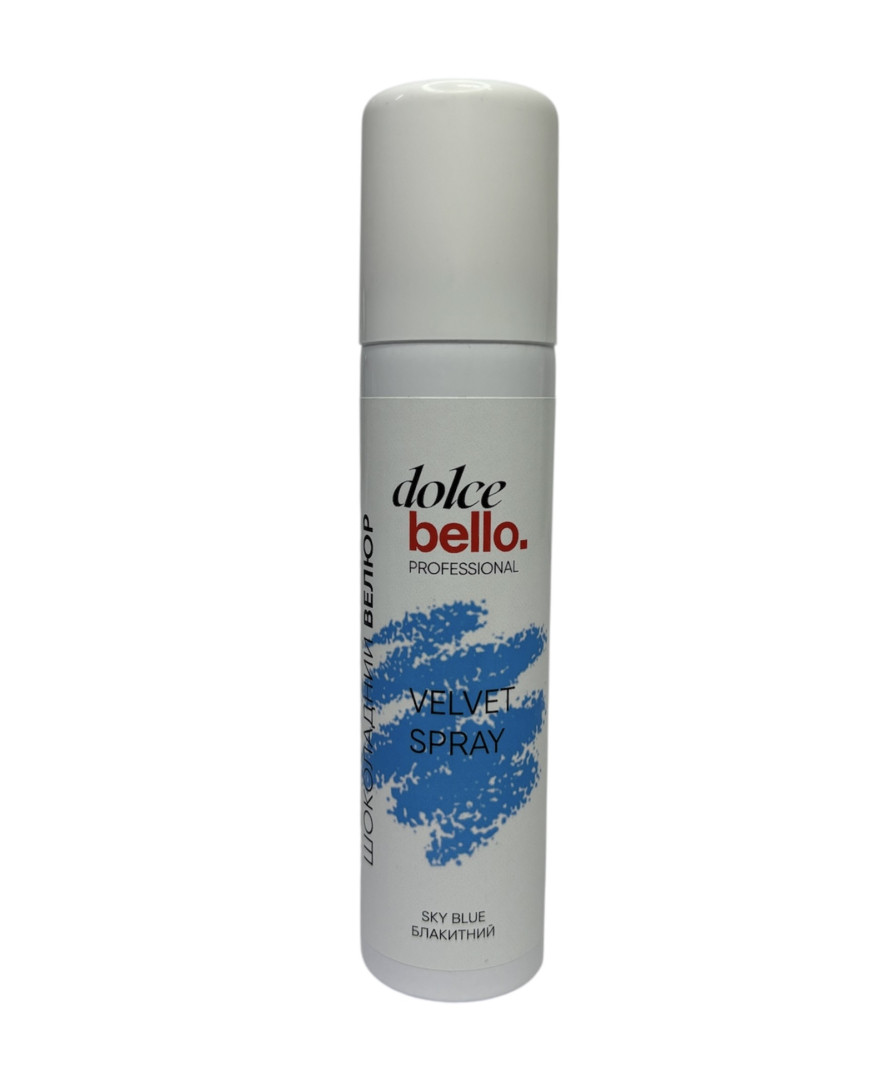 Велюр шоколадний Velvet Spray Dolce Bello ГОЛУБИЙ 100 мл, фото 1