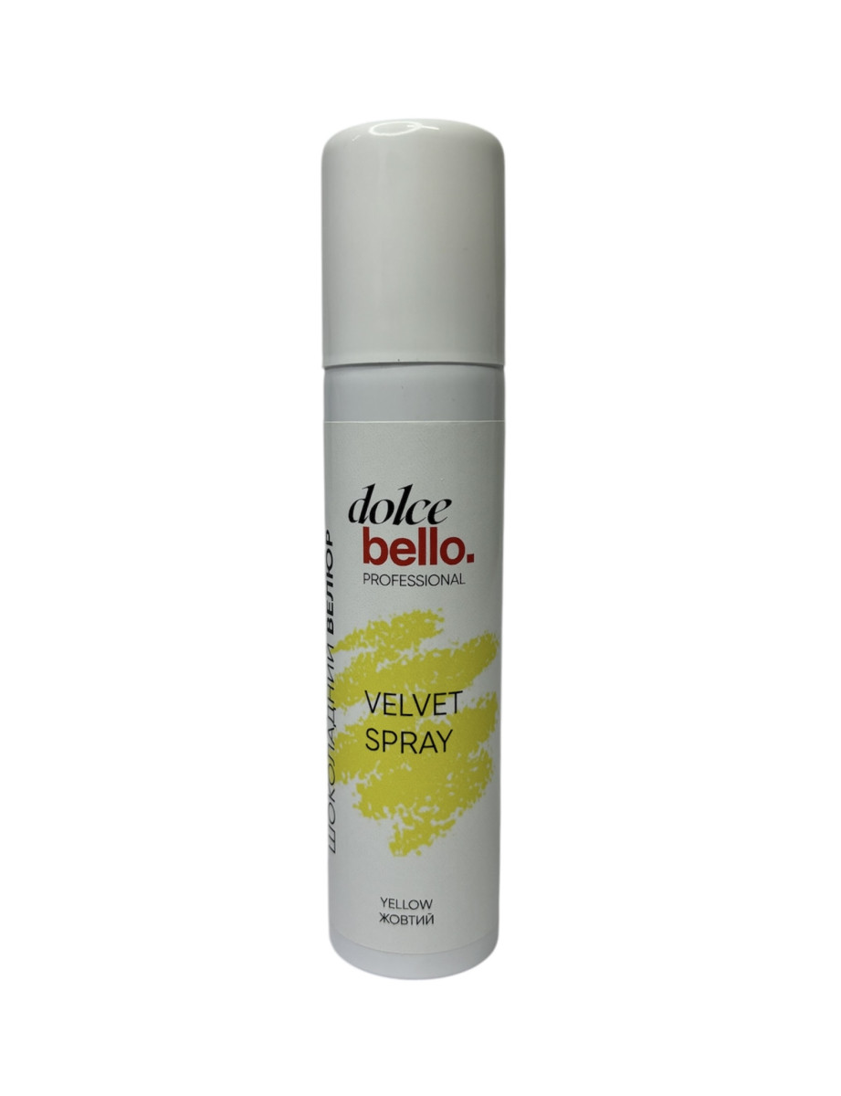 Велюр шоколадний Velvet Spray Dolce Bello ЖОЛТИЙ 100 мл, фото 1
