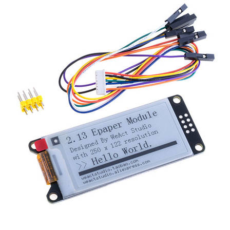 E-ink дисплей 2кольори WeAct Epaper 2.13" 250x122 SPI чорний білий, фото 1