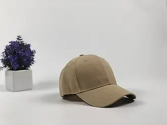 Кепка бейсболка  однотонна Бежева