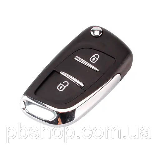 Викидний ключ, корпус під чіп, 2кн DKT0269, Citroen, ніша CE0536, HU83