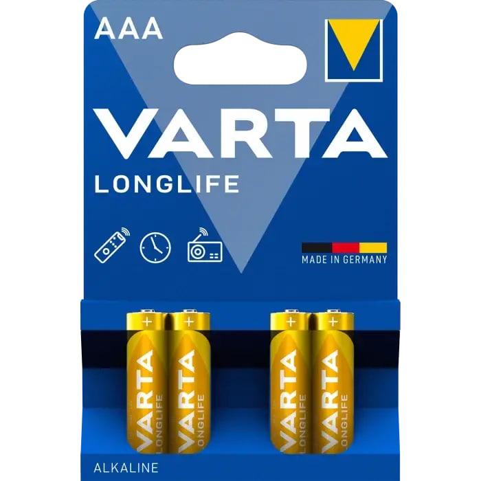 Батарейка LR03 (AAA) Varta Longlife Alkaline 4bl (ціна за 1шт), фото 1