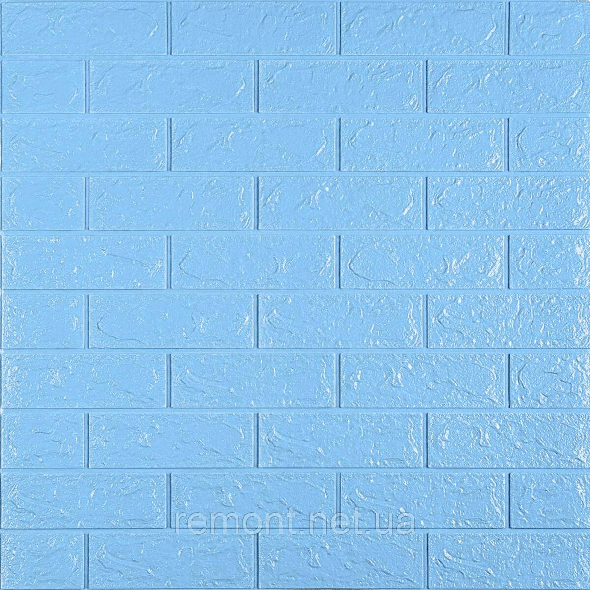 3D панель самоклеюча 700х770х5мм цегла Блакитна (005-5) SW-00000297, фото 1