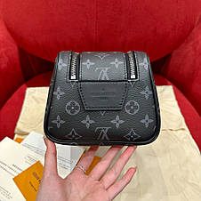 Чорна шкіряна косметичка Louis Vuitton Toilet Dopp Kit Pouch Eclipse Луї Віттон несесер LV, фото 4