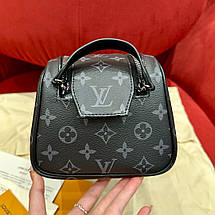 Чорна шкіряна косметичка Louis Vuitton Toilet Dopp Kit Pouch Eclipse Луї Віттон несесер LV, фото 5