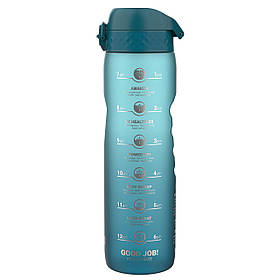 Пляшка для води ION8 1000 мл. BPA Free, Times To Drink, (ЕКО пляшка) BPA Free, Teal & Blue