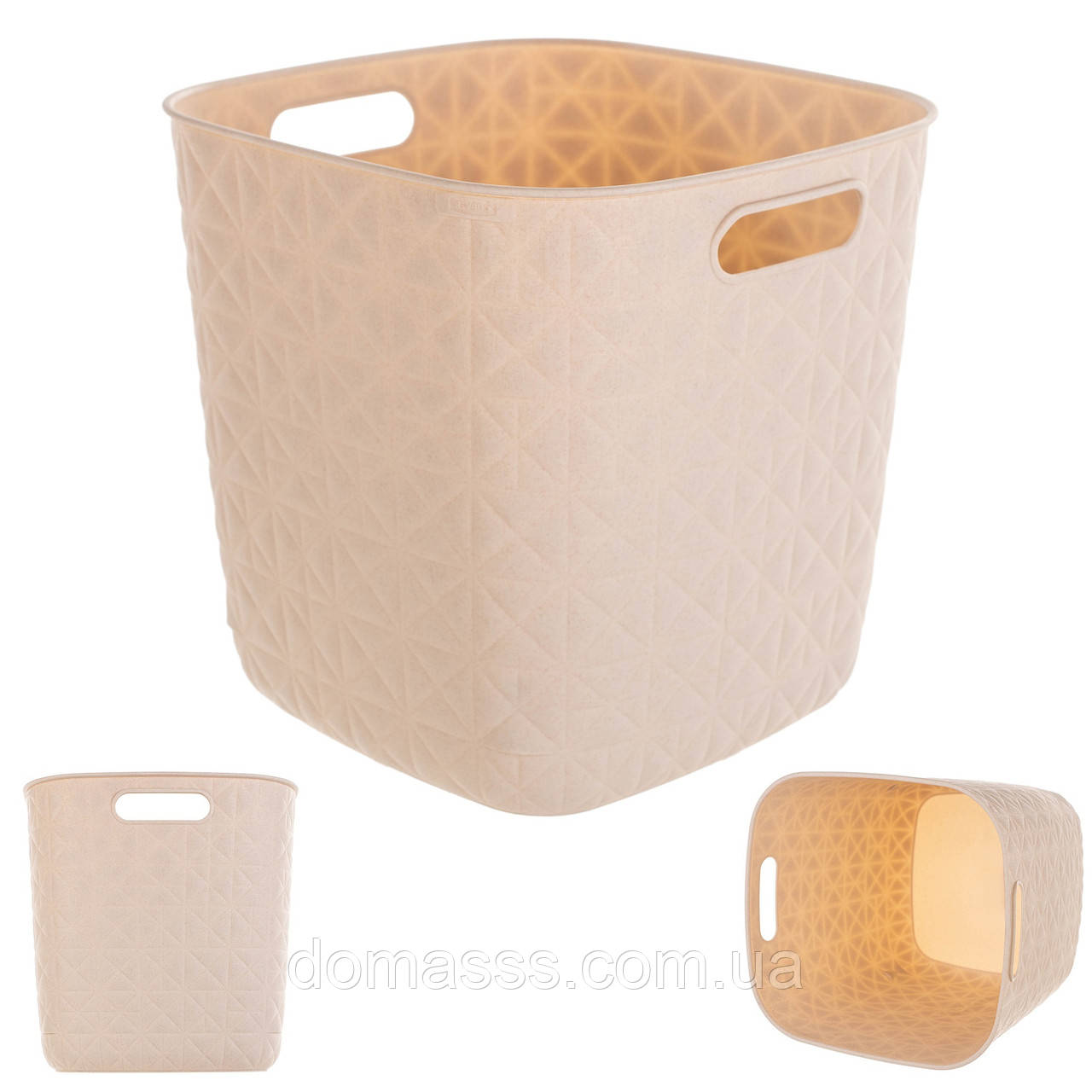 Кошик, органайзер, для зберігання Curver Softex квадратна 15L кремовий (00573)