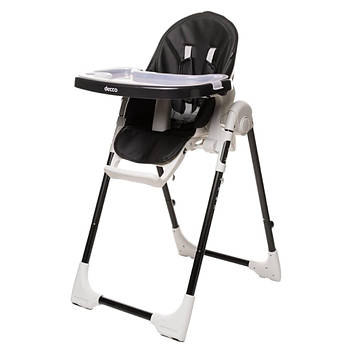 Стілець для годування 4BABY Decco black (регулюється висота та нахил спинки) Чорний