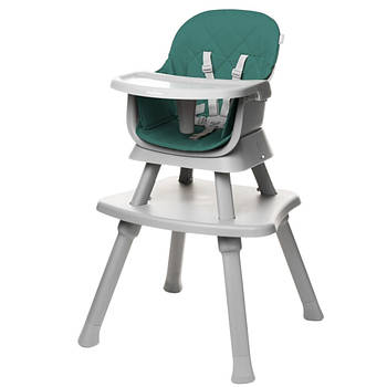 Стілець для годування 4BABY Master 6в1 green (маленький стільчик + практичний столик) Зелений