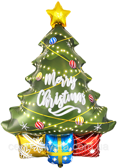 Фольгована кулька Flexmetal 43"(109х69 см) Ялинка "Merry Christmas"