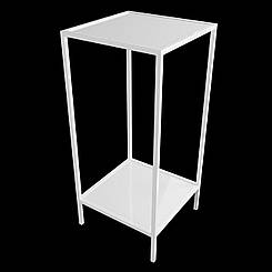 Стіл універсальний 350х350х700 журнальний стіл СП-03 LOFT білий