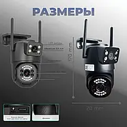 Камера відеоспостереження з двома об'єктивами 3+3 Мп 2L-V21-4G Чорна V380PRO, фото 9