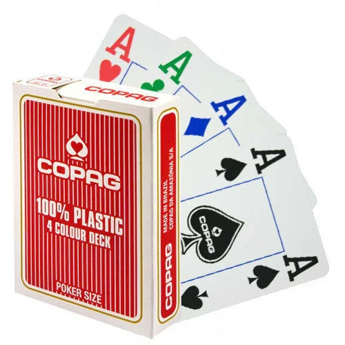 Пластикові гральні карти | Copag 4 Colour Jumbo Index червона